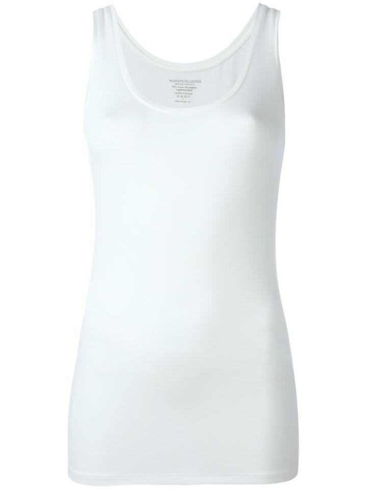 Majestic Filatures Scoop Neck Tank, Women's, Size: 2, White, Viscose/spandex/elastane