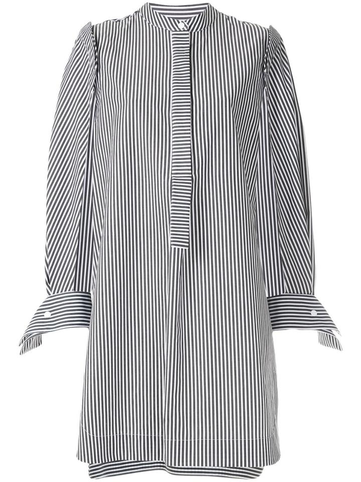 Gloria Coelho Striped Shirt Dress - White