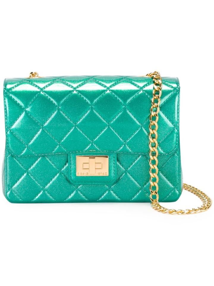 Designinverso 'milano' Quilted Shoulder Bag, Women's, Green