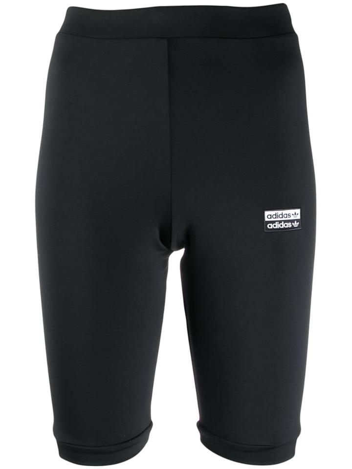 Adidas Logo Print Cycling Shorts - Black