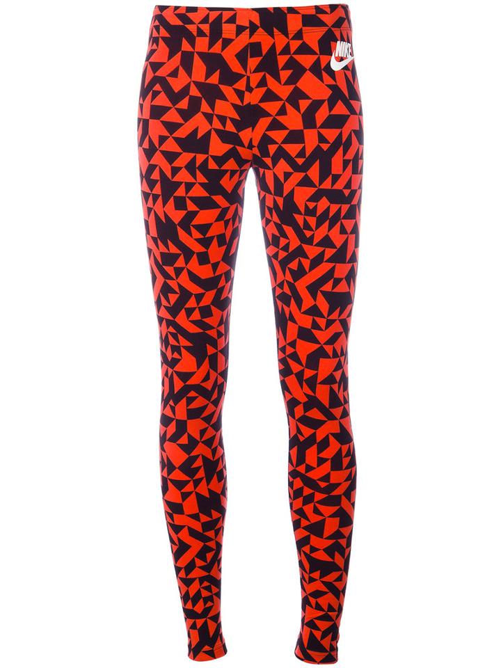 Nike Printed Leggings, Women's, Size: Medium, Black, Cotton/spandex/elastane