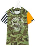 Diesel Kids - Camouflage Hooded T-shirt - Kids - Cotton - 8 Yrs, Green