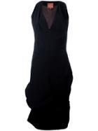 Vivienne Westwood Red Label Gathered Detail Midi Dress - Black