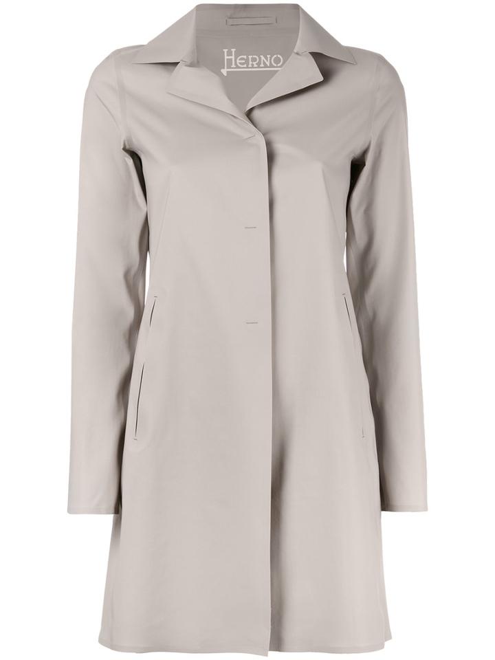 Herno - Classic Single-breasted Coat - Women - Polyimide - 40, Women's, Nude/neutrals, Polyimide