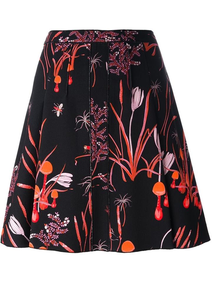 Giambattista Valli Botanical Print Skirt