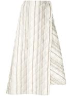 Jil Sander Striped Quilted Skirt - Neutrals