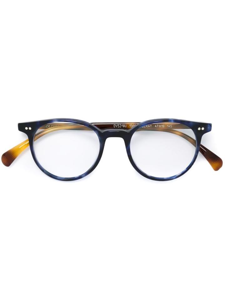 Oliver Peoples 'delray' Glasses, Blue, Acetate