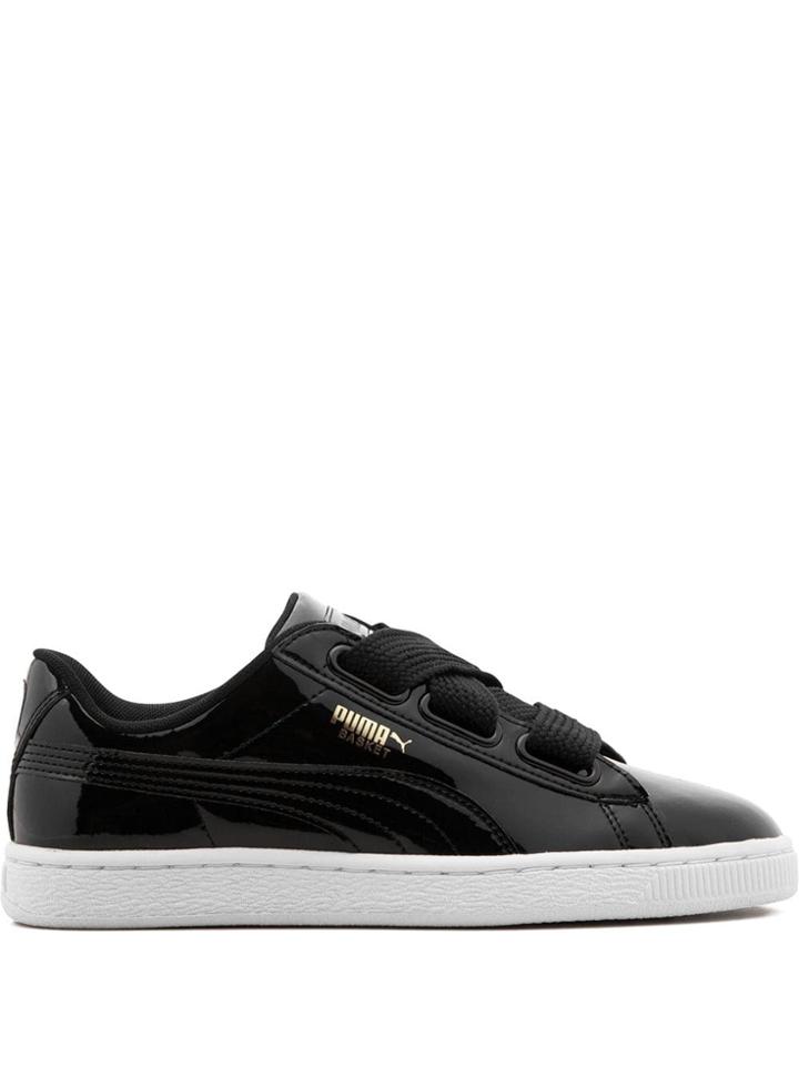 Puma Basket Heart Patent Sneakers - Black