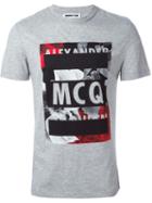 Mcq Alexander Mcqueen Logo Print T-shirt, Men's, Size: S, Grey, Cotton