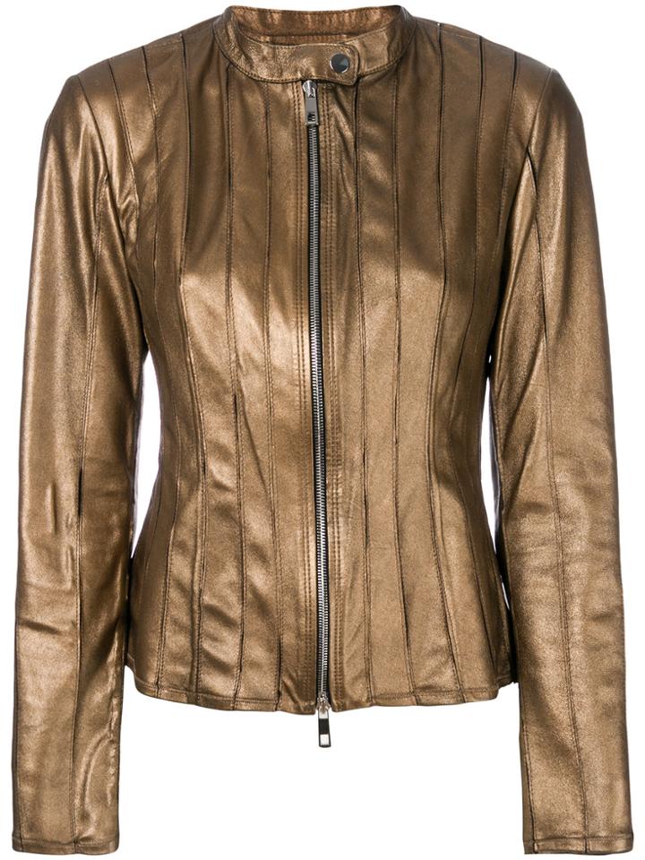 Desa 1972 Panelled Café Racer Jacket - Metallic