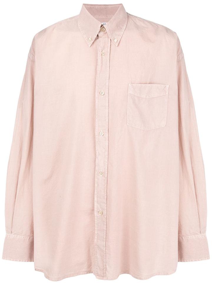 Our Legacy Oversized Button Down Shirt - Pink & Purple