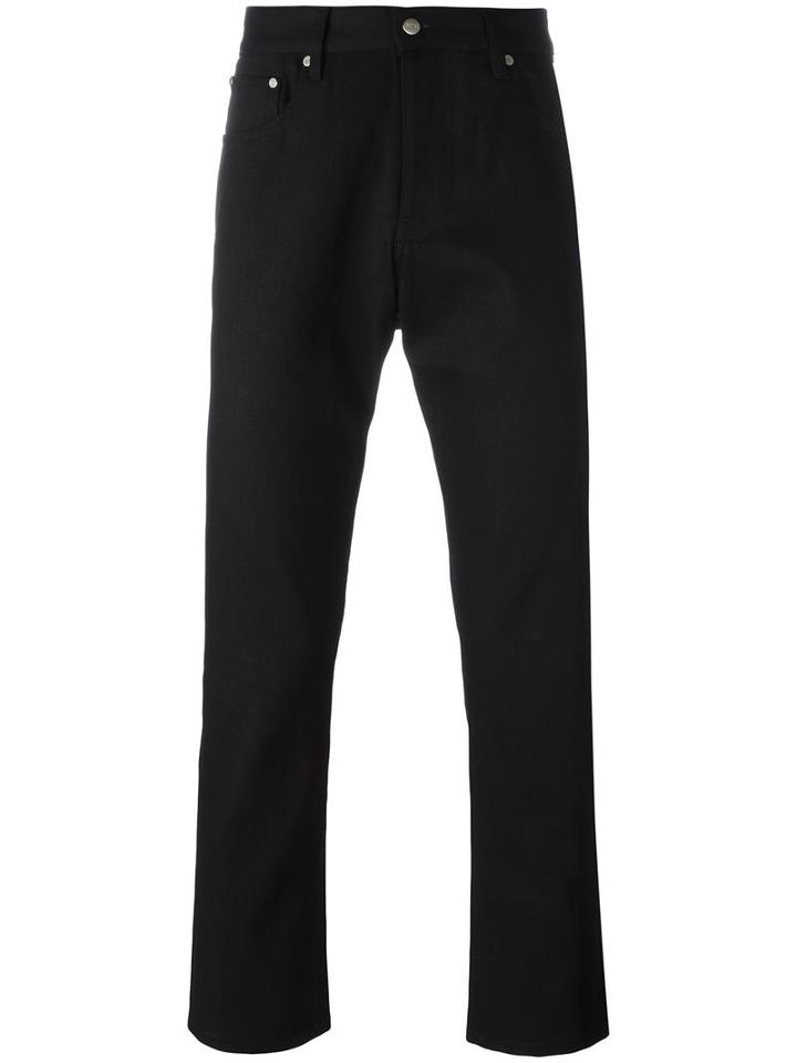 Ami Alexandre Mattiussi Cropped Carrot Fit Jeans, Men's, Size: 30, Black, Cotton