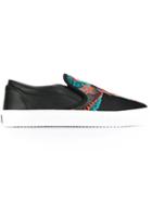 Marcelo Burlon County Of Milan Embroidered Wings Slip-on Sneakers