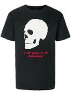 Intoxicated Skull-embroidered T-shirt - Black