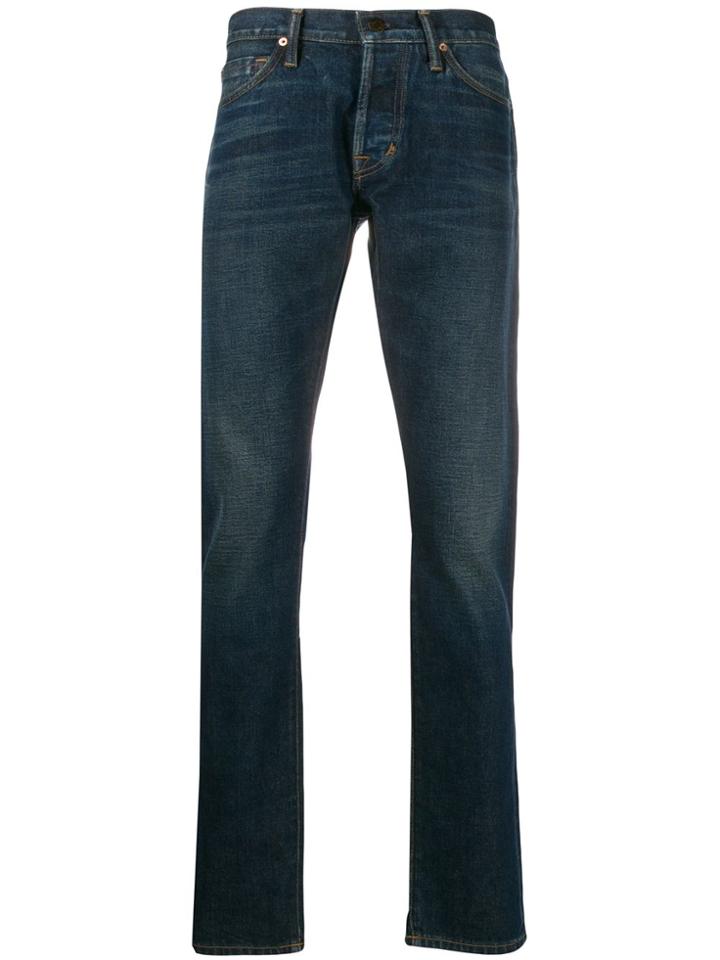 Tom Ford Straight-leg Slim Fit Denim - Blue