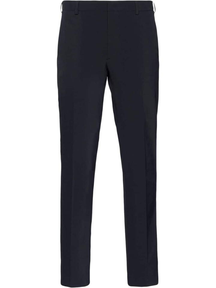 Prada Stretch Technical Poplin Trousers - Black