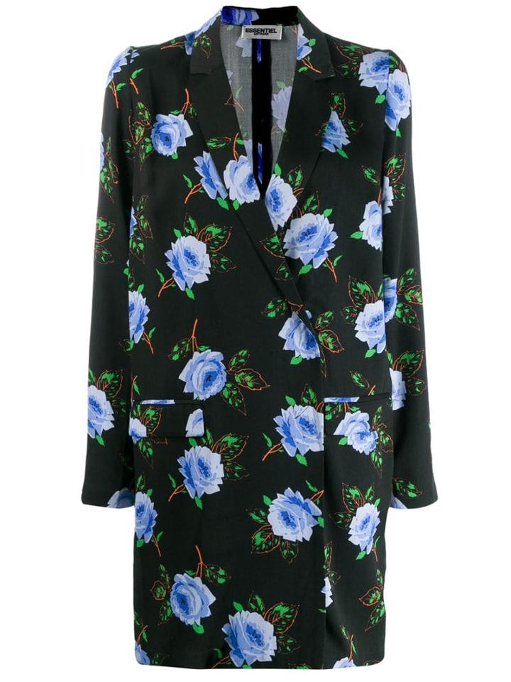 Essentiel Antwerp Floral Print Blazer Dress - Black