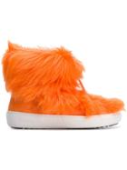 Moon Boot Pulse Mid Premium Pop Faux Fur Sneakers - Orange