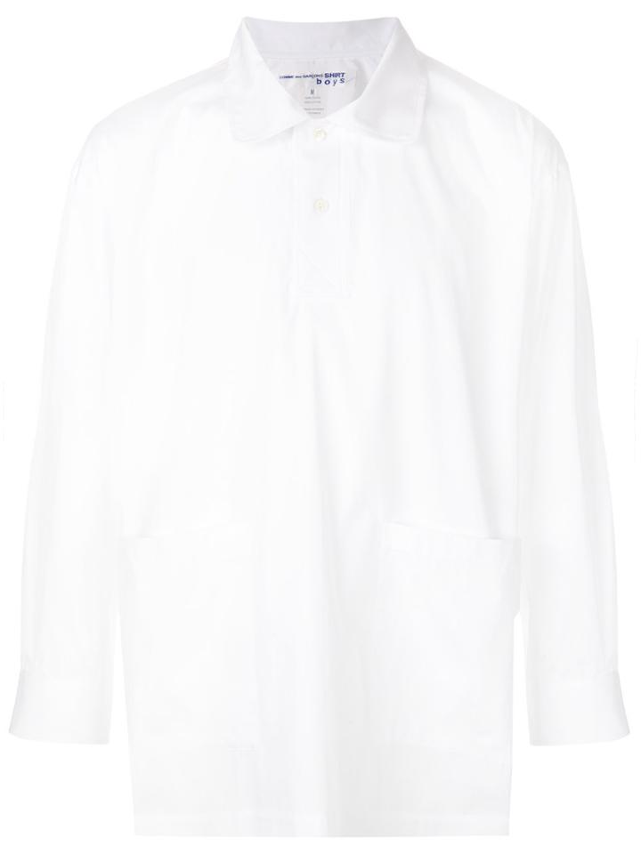 Comme Des Garçons Shirt Peter Pan Collar Shirt - White