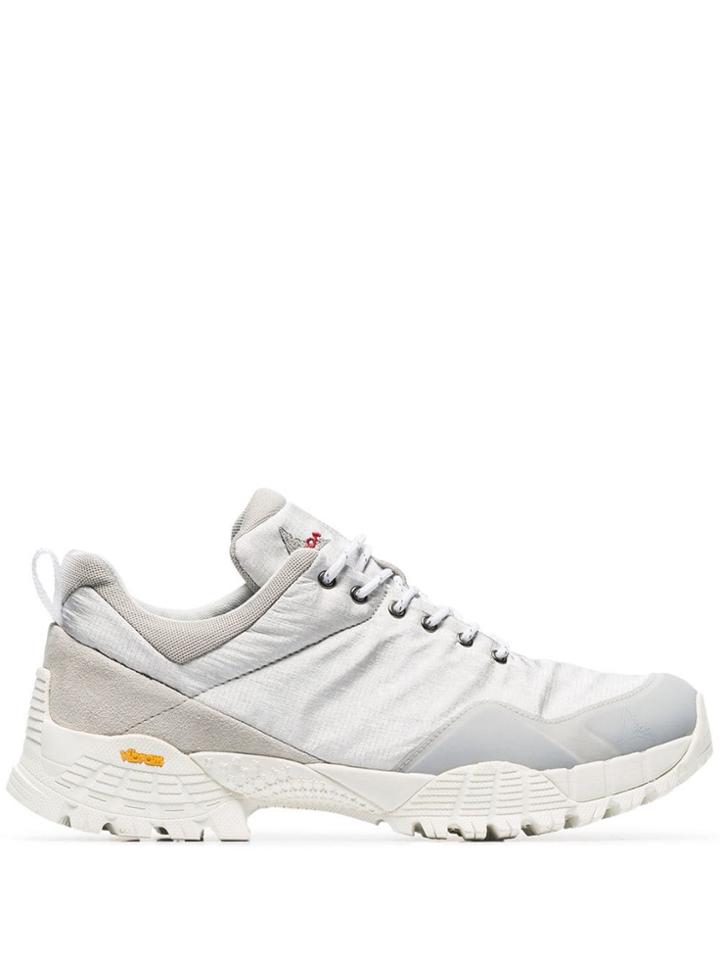 Roa Silver Tone Oblique Ripstop Sneakers