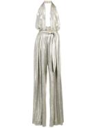 Patbo Lamé Wrap-front Jumpsuit - Grey