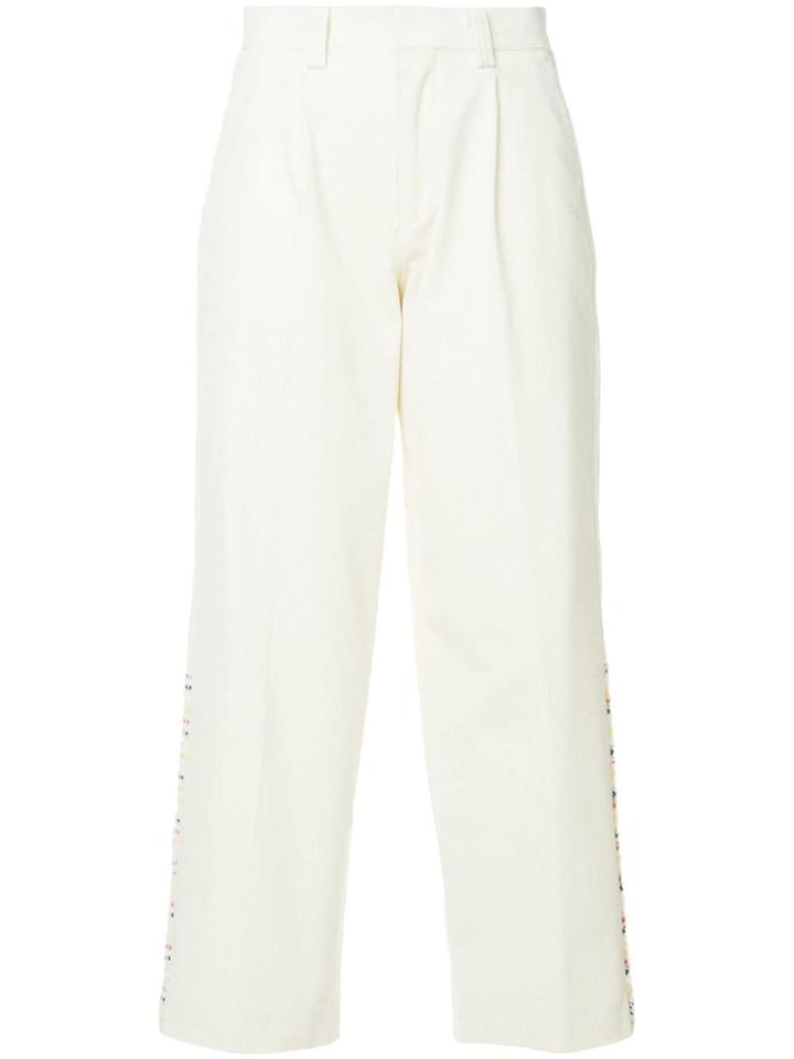 Coohem Tweed Corduroy Trousers - White