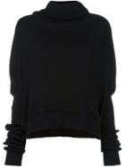 Unravel Project Shawl Collar Ribbed Jumper, Women's, Size: Xs, Black, Cotton/cashmere