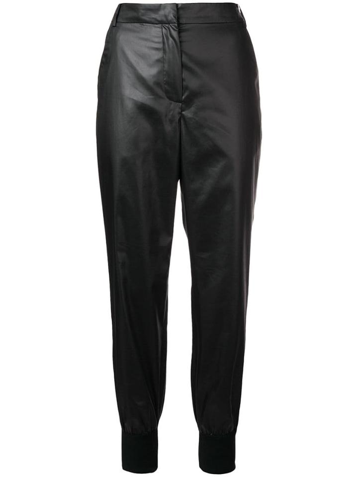 Sonia Rykiel 'plastic' Cropped Trousers - Black