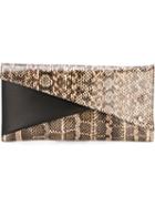 Jil Sander Snakeskin Panel Clutch