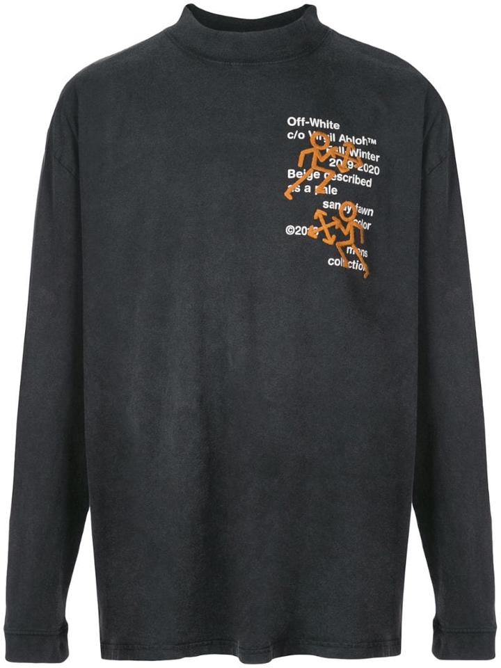Off-white Logo Print Long-sleeve T-shirt - Grey