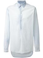 Maison Margiela Boxy Chambray Shirt, Men's, Size: 52, Blue, Cotton