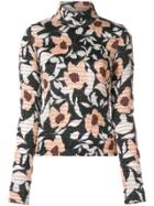 Christian Wijnants Gathered Floral Print Top - Black