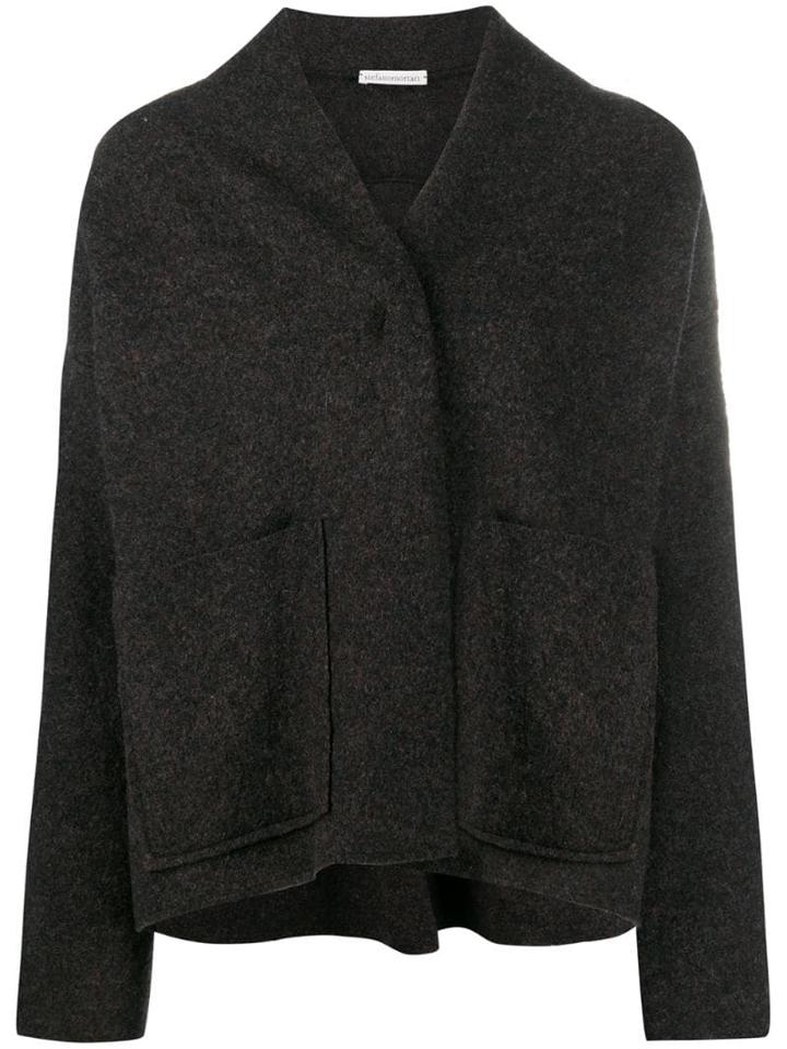 Stefano Mortari Collarless Jacket - Grey