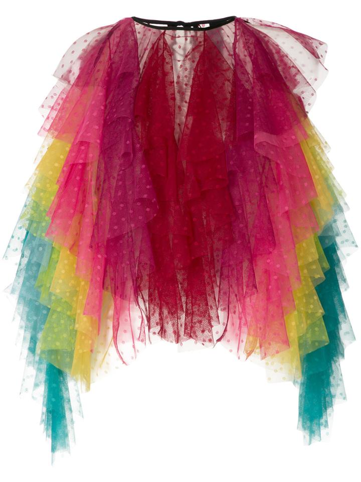 Romance Was Born Rainbows Edge Frill Top - Red