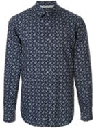 Gieves & Hawkes Embroidered Long-sleeve Shirt - Blue