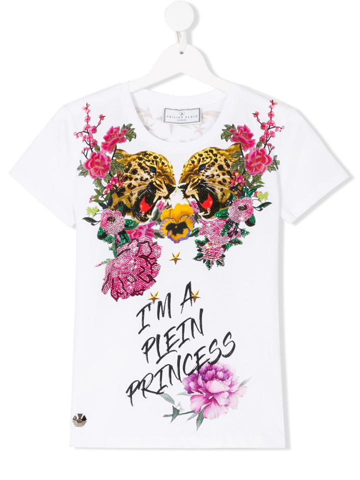 Philipp Plein Junior I'm A Plein Princess T-shirt - White
