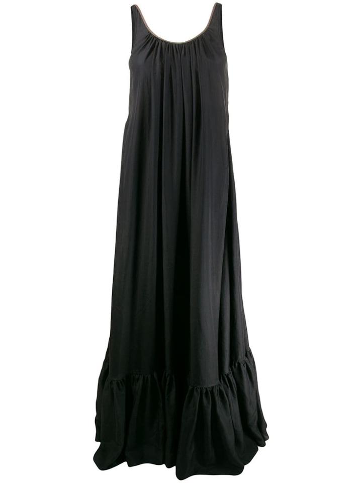 Brunello Cucinelli Flared Maxi Dress - Black