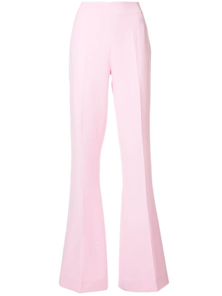 Semsem Flared High Rise Trousers - Pink