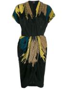 Elisabetta Franchi Sequin Embroidered Dress - Black
