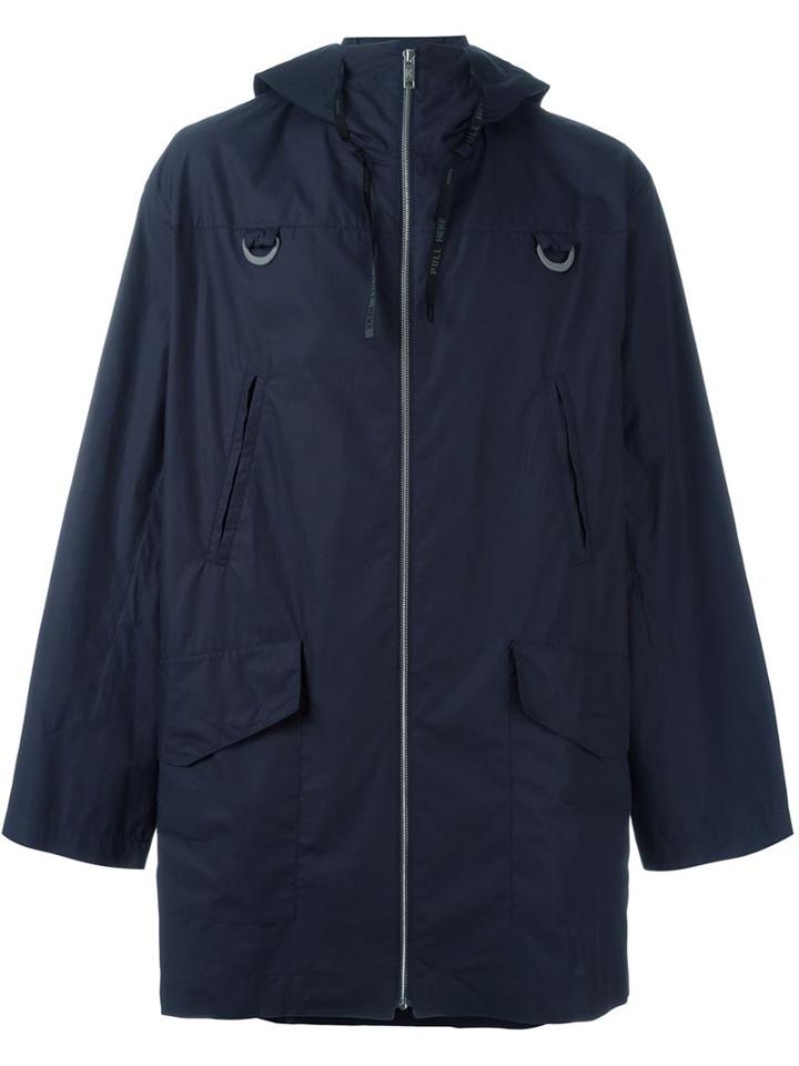 Kenzo Pull Parka, Men's, Size: Large, Blue, Cotton