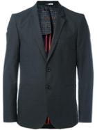 Paul Smith Jeans Checked Blazer, Men's, Size: 52, Grey, Cotton/wool/viscose