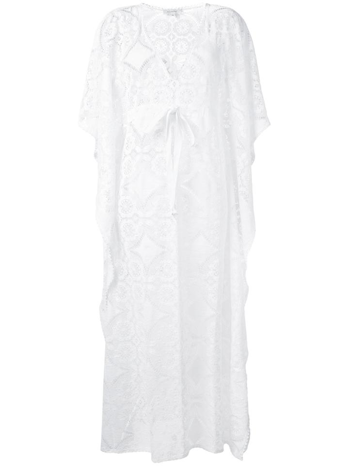 Celia Dragouni Crochet Kaftan Dress - White