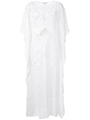 Celia Dragouni Crochet Kaftan Dress - White
