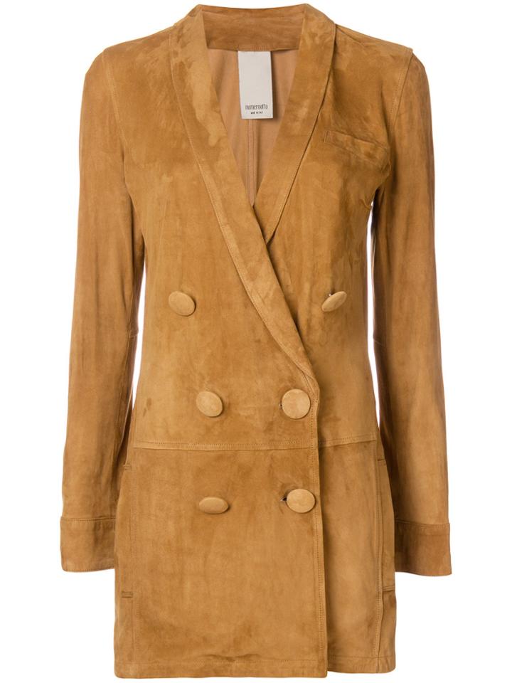 Numerootto Double Breasted Jacket - Brown