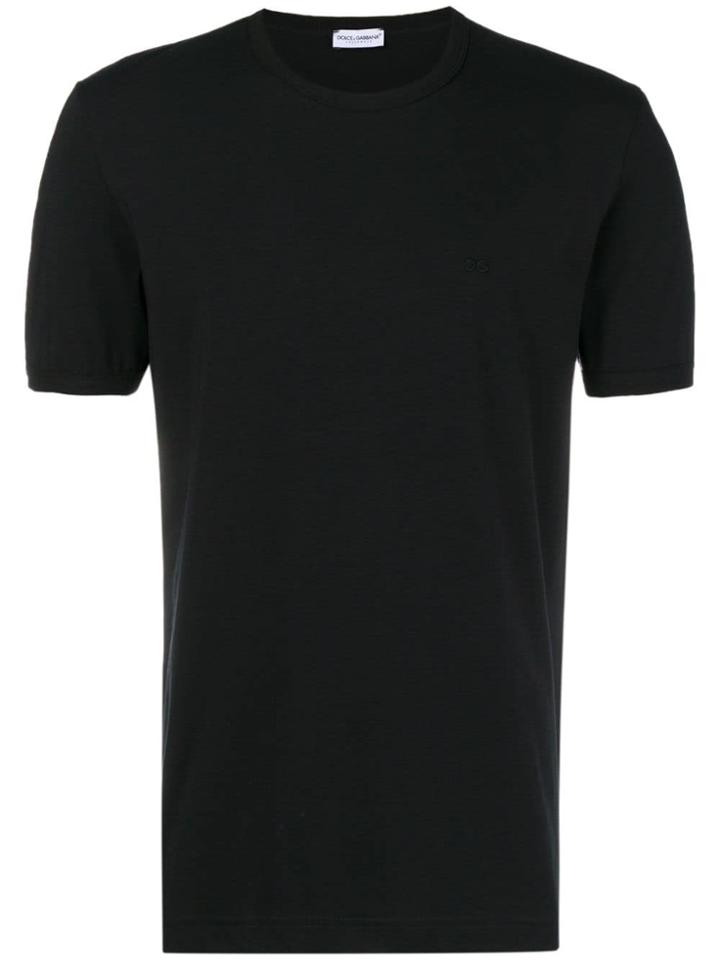 Dolce & Gabbana Underwear Embroidered Logo T-shirt - Black