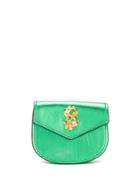 Moschino Dollar Sign Plaque Purse - Green