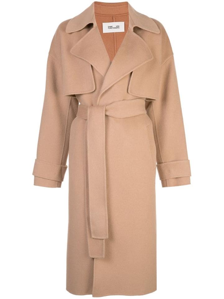 Diane Von Furstenberg Belted Trench Coat - Brown