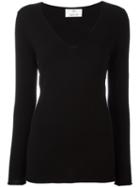 Allude V-neck Pullover, Women's, Size: Medium, Black, Cashmere