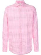 Finamore 1925 Napoli Checkered Shirt - Pink & Purple
