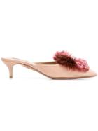 Aquazzura Powder Puff Mules - Neutrals